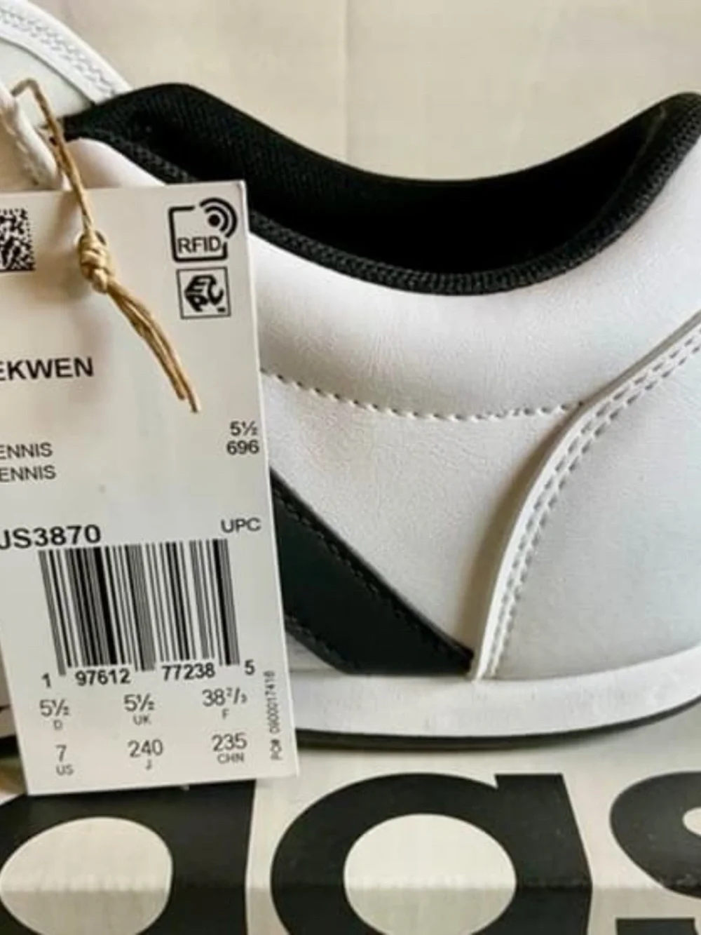 ADIDAS WOMEN'S TEKWEN SLIP-ON SNEAKERS~SIZE 7~BLACK AND WHITE~NEW!